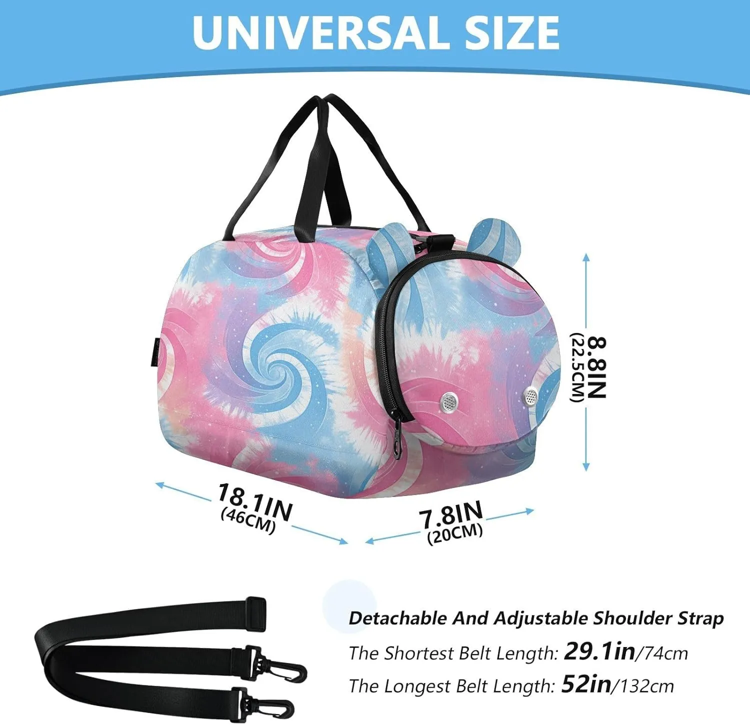 GuoChe Side Purse Crossbody with Shoes Compartment Beauty Small Shoulder Bag for Take a walk