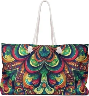 Gypsy Vibes Overnight Bag, Stylish Weekender Bag, Boho Chic Travel Tote, Spacious Carry-On for Travel