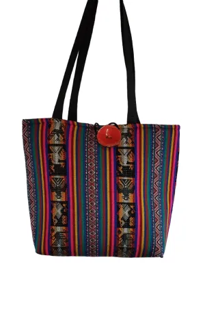Handcrafted Peruvian Fabric Large Tote Bag