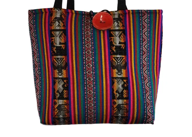 Handcrafted Peruvian Fabric Large Tote Bag