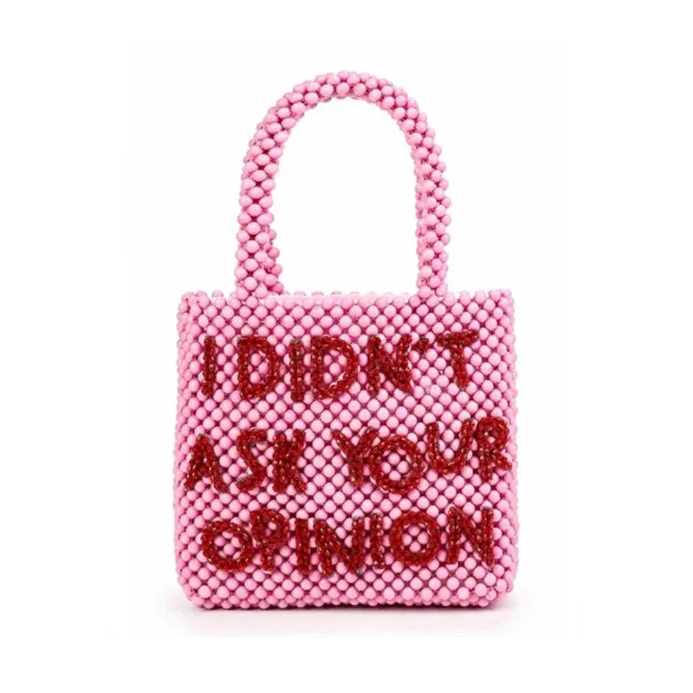Handmade Plastic Woven Bohemian Tote – Summer Beach Shoulder Bag for Women