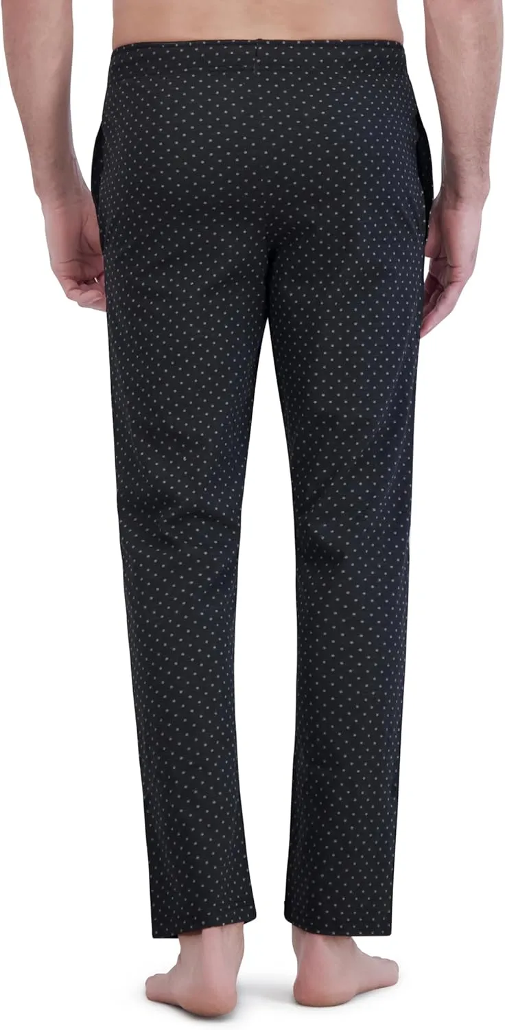 Hanes Men's ComfortSoft Cotton Printed Lounge Pants, 31" Inseam, Pockets, Drawstring/Elastic Waist
