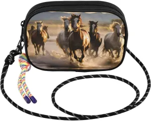 Herd Horses Running Free Crossbody Bags for Women Cell Phone Purses Women's Shoulder Handbags Wallet Purse with Adjustable Strap