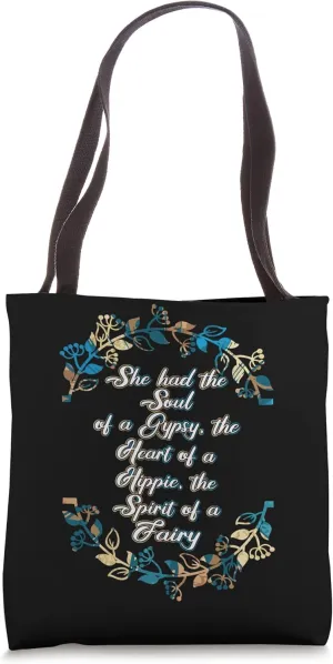 Hippie Clothes Bohemian | Soul Of A Gypsy | Graphic Boho Tote Bag