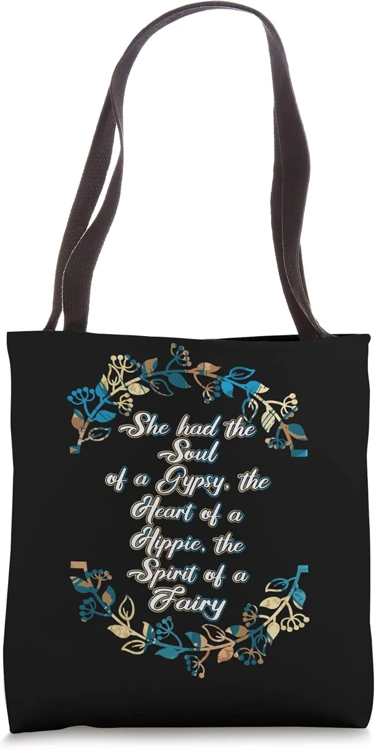 Hippie Clothes Bohemian | Soul Of A Gypsy | Graphic Boho Tote Bag