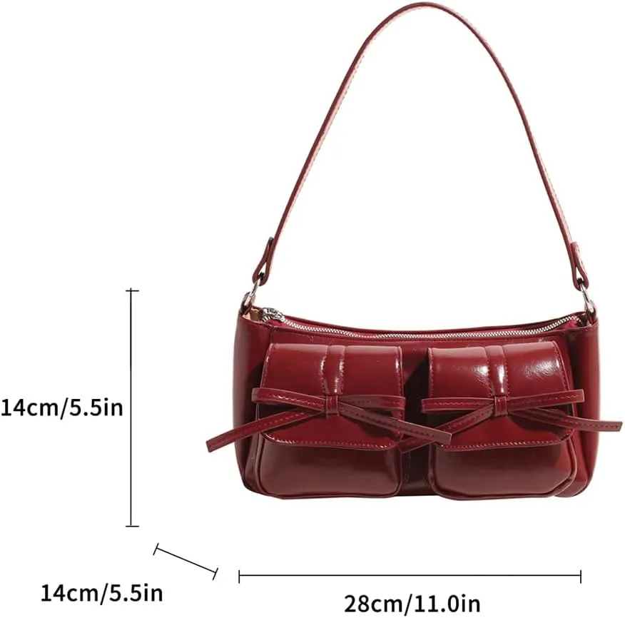 Hobo Bags for Women, Y2k Purse Crescent Shoulder Bag Purse Multi-pocket Crossbody Bag Handbag for Work Travel