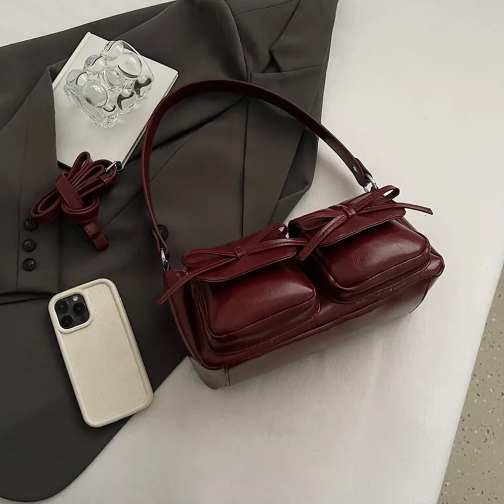 Hobo Bags for Women, Y2k Purse Crescent Shoulder Bag Purse Multi-pocket Crossbody Bag Handbag for Work Travel