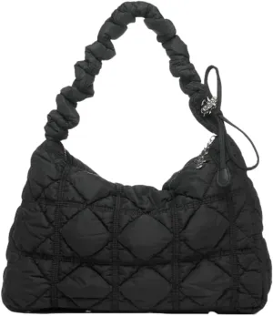 Hobo Crossbody Bags for Women Nylon Underarm Bag Crossbody Purses for Women Trendy Purses for Women 2024 Pleated Shoulder Bag