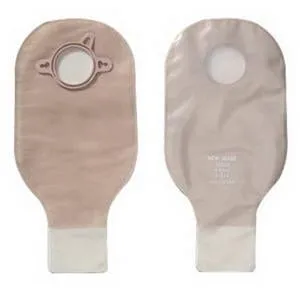 Hollister 18103 New Image 12" Drainable Pouch, no Filter, Clamp Closure - Flange 2(1/4)", Transparent, (Red), Box of 10