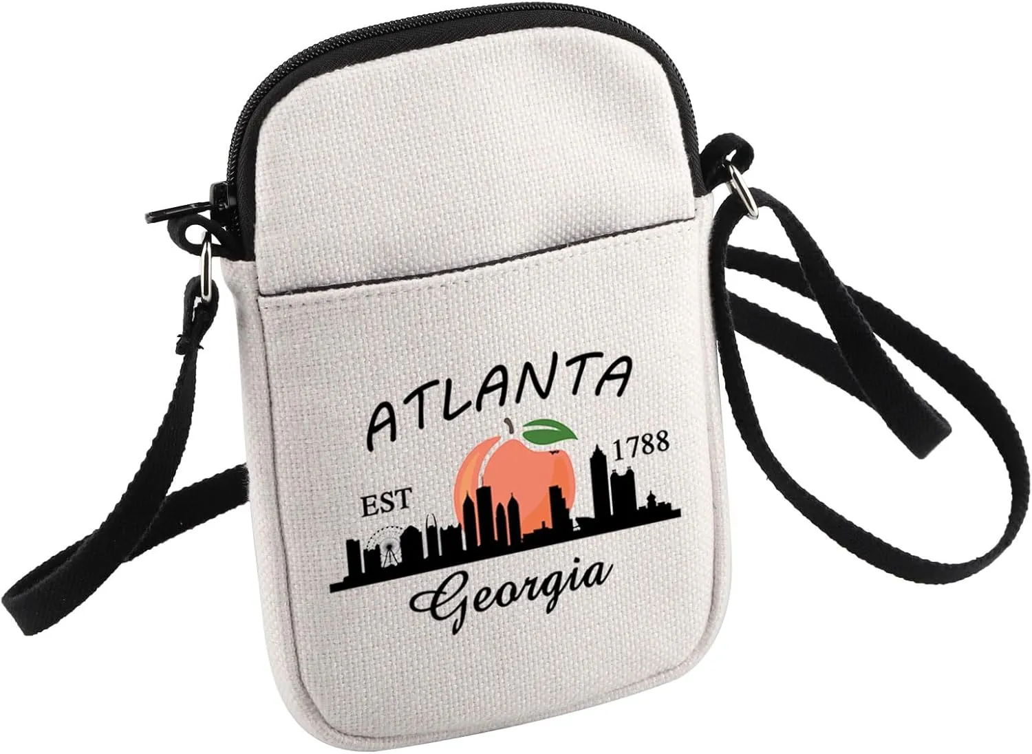 HOLLP Georgia Pride Crossbody Bag Georgia State Gift Atlanta Est 1788 Georgia Small Sling Bag Atlanta Travel Gift