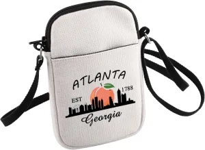 HOLLP Georgia Pride Crossbody Bag Georgia State Gift Atlanta Est 1788 Georgia Small Sling Bag Atlanta Travel Gift