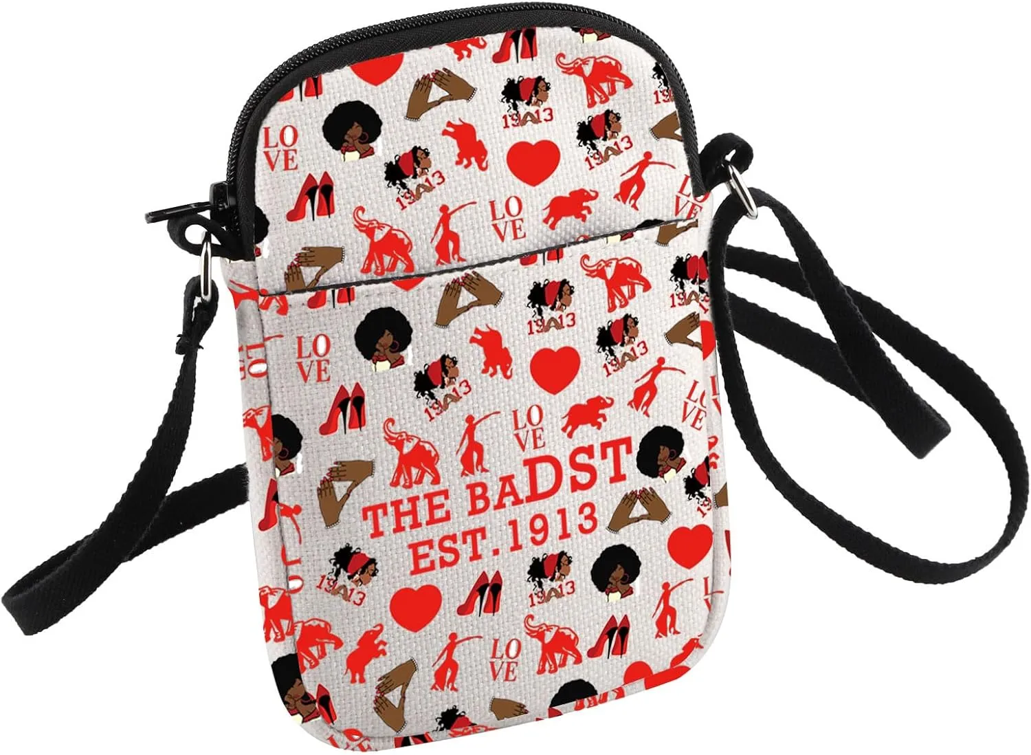 HOLLP Red Sorority Crossbody Bag Sorority Sister Gift The BAD EST.1913 Gift