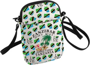 HOLLP Tanzania Flag Crossbody Bag Zanzibar Souvenir Gift Zanzibar Tanzania Gift For Travelers