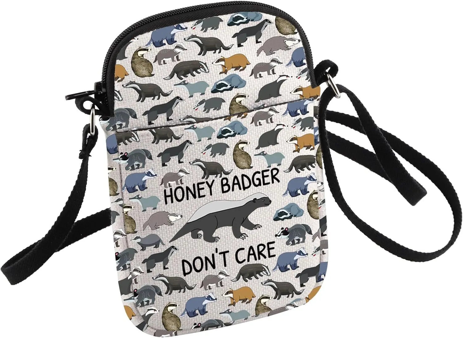 Honey Badger Lovers Housewarming Gift Honey Badger Don't Care Crossbody Bag Wild Animals Gift