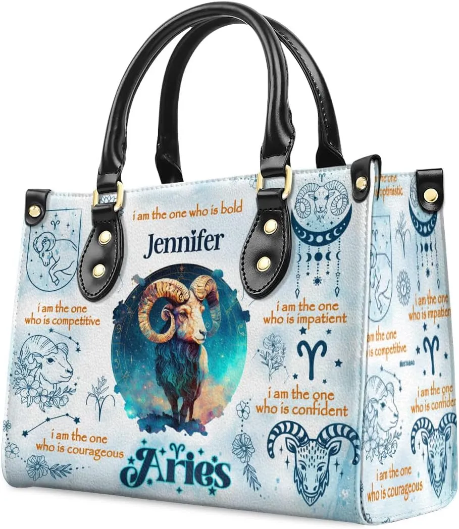 Horoscope - Personalized Leather Handbag For Women, Bohemian, Zodiac, Birthday Gifts - Mothers Day Gifts For Women
