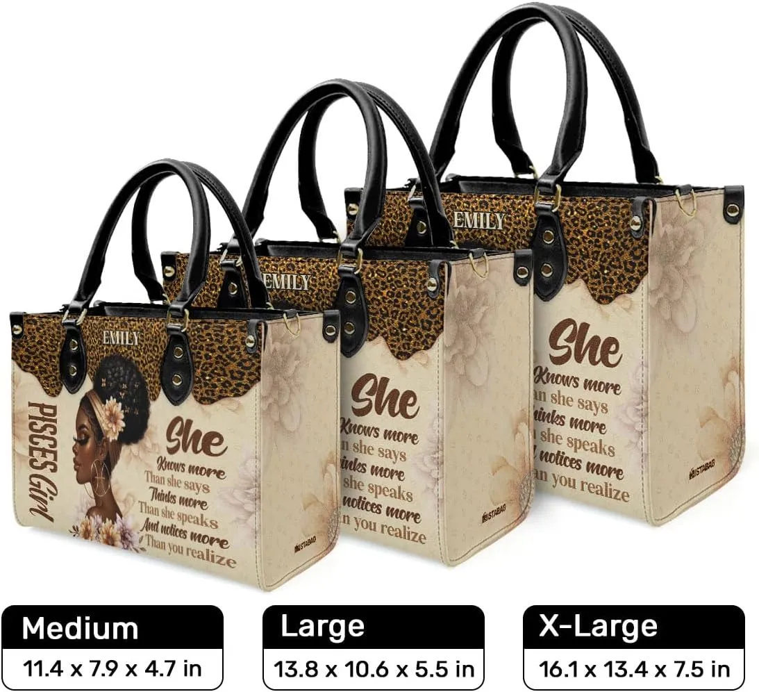Horoscope - Personalized Leather Handbag For Women, Bohemian, Zodiac, Birthday Gifts - Mothers Day Gifts For Women