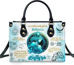 Horoscope - Personalized Leather Handbag For Women, Bohemian, Zodiac, Birthday Gifts - Mothers Day Gifts For Women