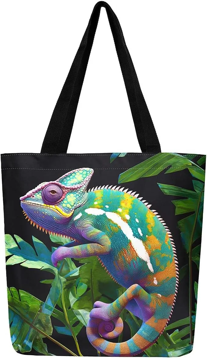 Horses Canvas Tote Bag,Southwestern Native Aztec Handbag Bohemian Dream Catchers Geometry Shoulder Bag