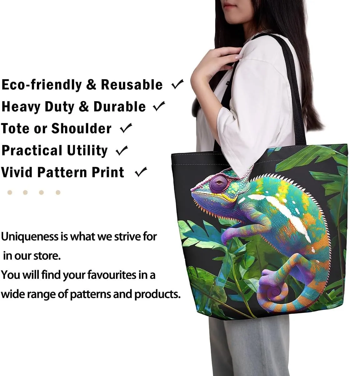 Horses Canvas Tote Bag,Southwestern Native Aztec Handbag Bohemian Dream Catchers Geometry Shoulder Bag