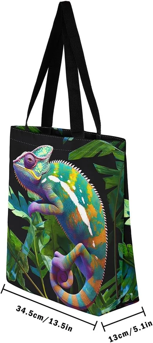 Horses Canvas Tote Bag,Southwestern Native Aztec Handbag Bohemian Dream Catchers Geometry Shoulder Bag