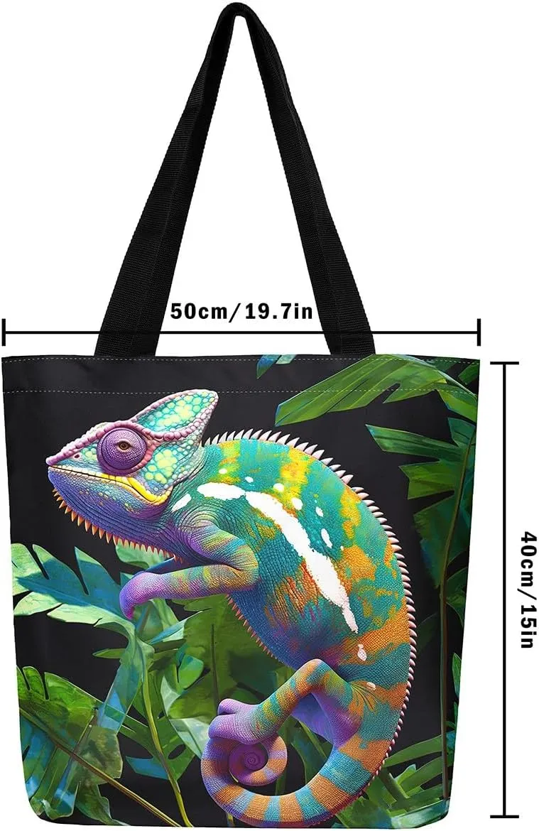 Horses Canvas Tote Bag,Southwestern Native Aztec Handbag Bohemian Dream Catchers Geometry Shoulder Bag