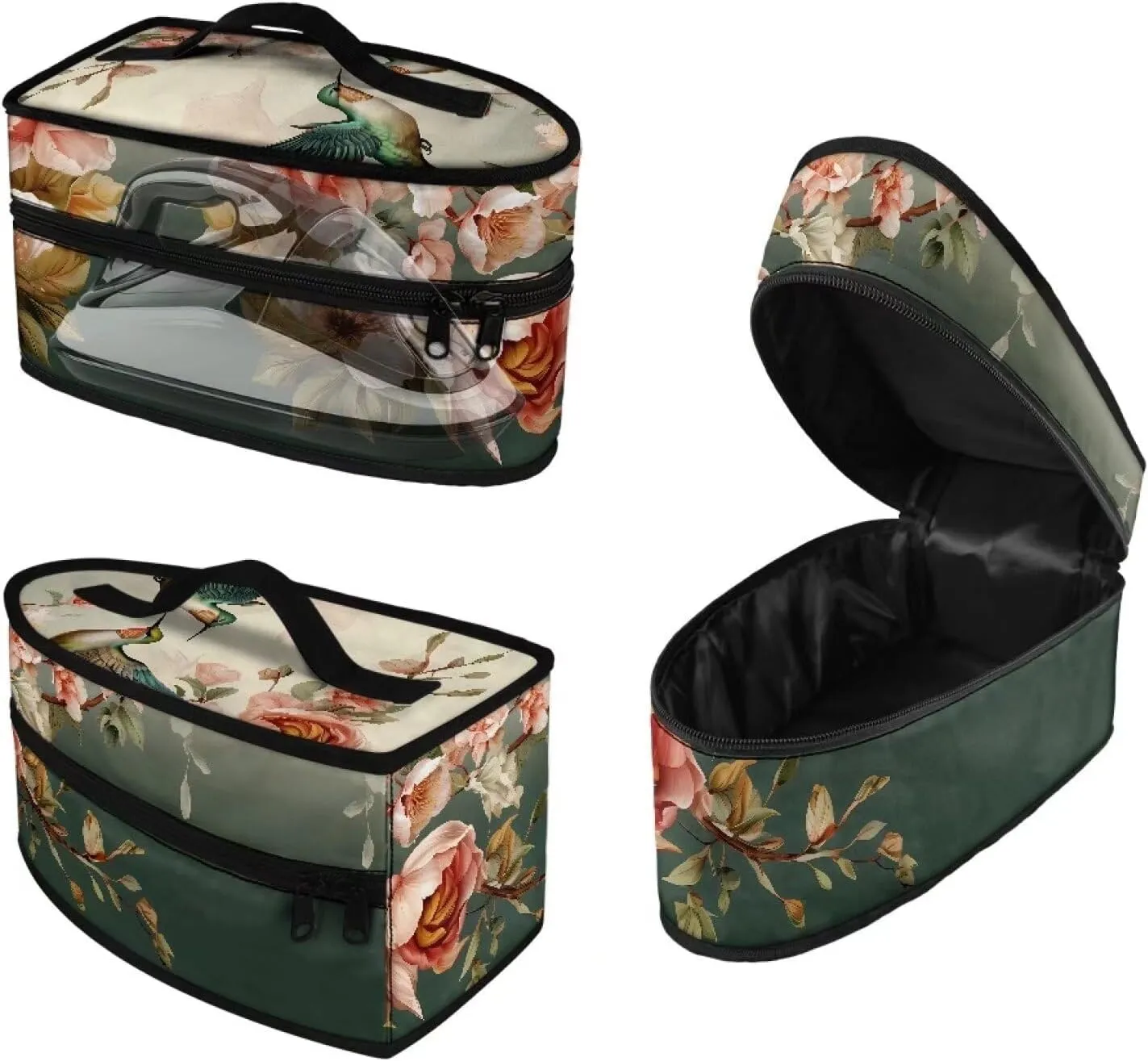 Hummingbird Iron Storage Case Carry Bag for Full-Size Irons Flower Dustproof Travel Irons Carrying Organizer with Handle & Zipper Closure,Bag Only