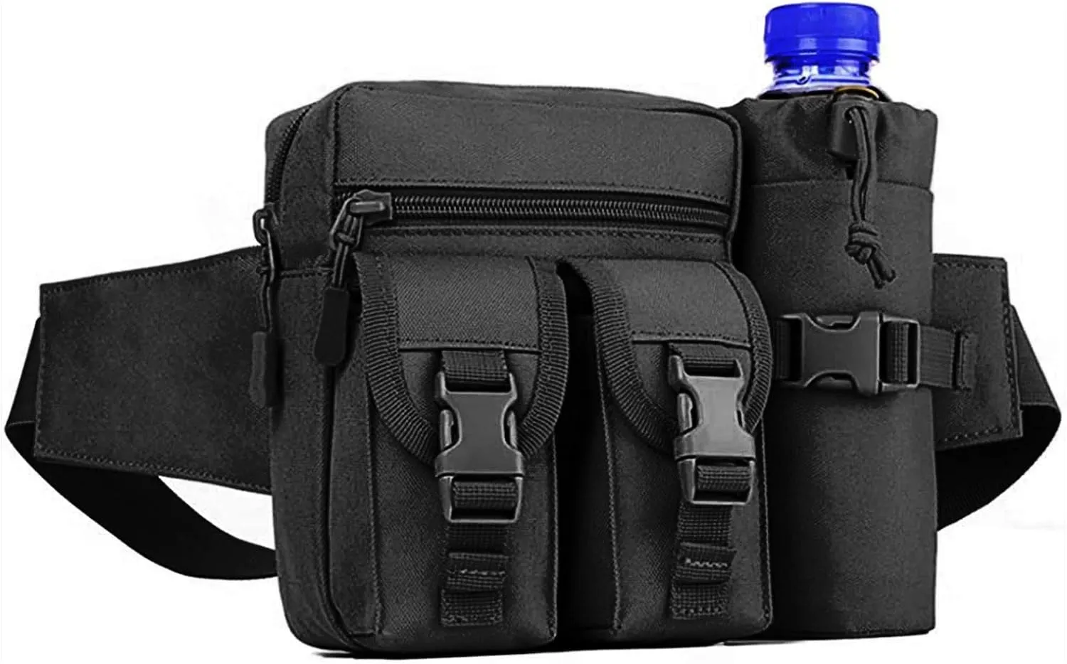 Huntvp Tactical Waist Pack Pouch With Water Bottle Pocket Holder Waterproof Molle Fanny Hip Belt Bag