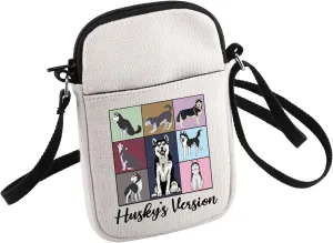 Huskies Crossbody Bag Husky Mama Gift Husky's Small Sling Bag For Dog Lover Gift