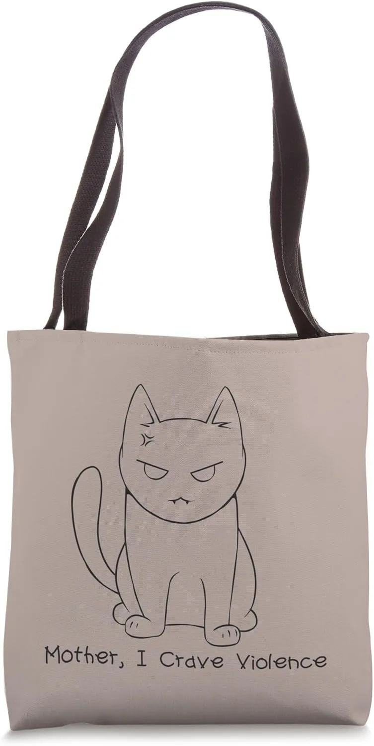 I Adopt You, Human Boho Weird Cat Lovers Kitty Design Tote Bag