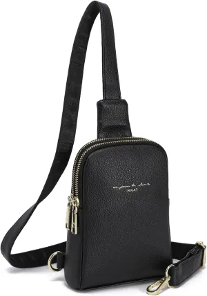 INICAT Small Crossbody Sling Bags for Women Vegan Leather Cell Phone Purse Fanny Packs for Women Men