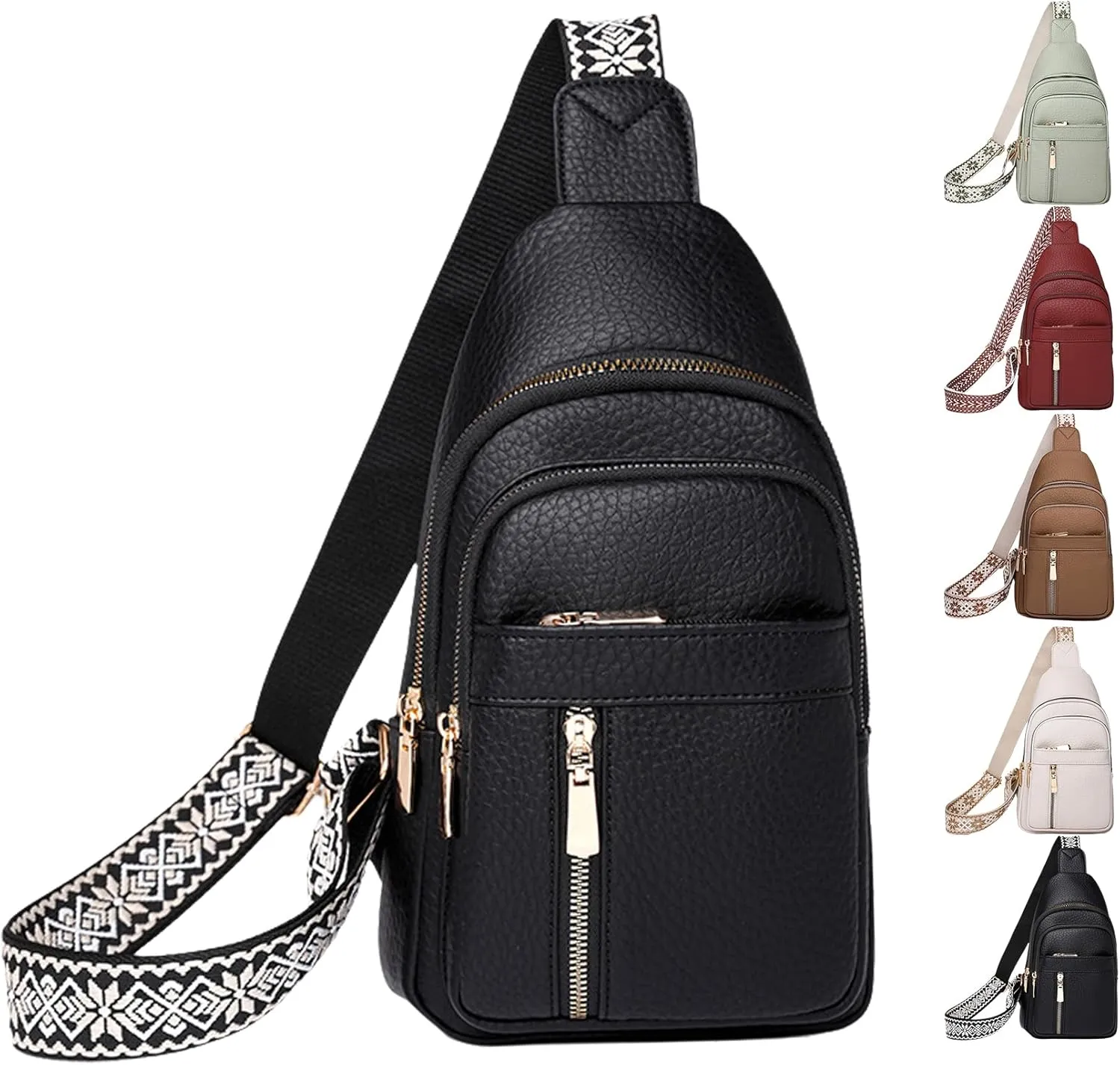 Interprek Crossbody Bag, Respectivelk Crossbody Leather Bags for Women, Adjustable Strap for Travel