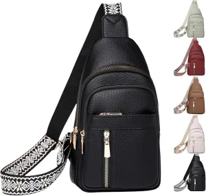 Interprek Crossbody Bag, Respectivelk Crossbody Leather Bags for Women, Adjustable Strap for Travel