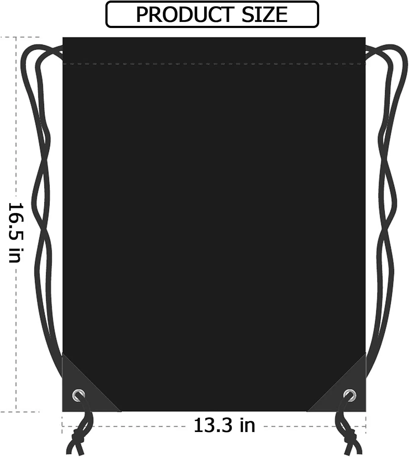 INVODA Drawstring Backpack Bulk String Backpack Drawstring Bags Sport Gym Cinch Bag Sackpack for Women Men (Black 24PCS)