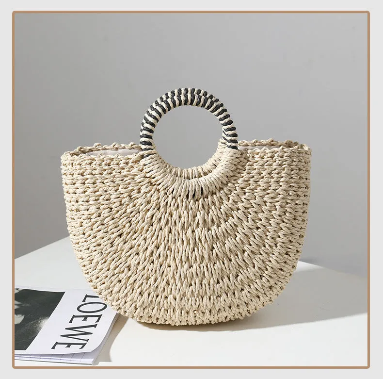 Isla Boho Seashell Woven Tote
