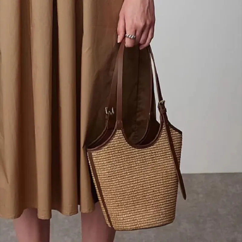 Isla Handmade Rattan Woven Shoulder Bag