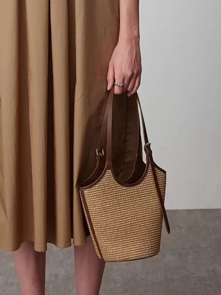 Isla Handmade Rattan Woven Shoulder Bag