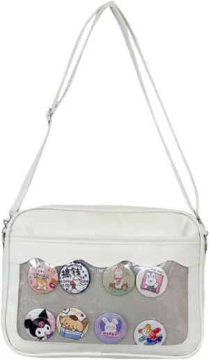 Ita Bag Storage Pin Crossbody Bag for Women Girls Gift, Pin Bag Shoulder Bag for Sports Pins, Memorial Pins, Travel Brooches
