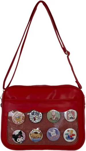 Ita Bag Storage Pin Crossbody Bag for Women Girls Gift, Pin Bag Shoulder Bag for Sports Pins, Memorial Pins, Travel Brooches