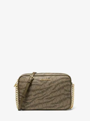 Jet Set Animal Print Logo Crossbody Bag