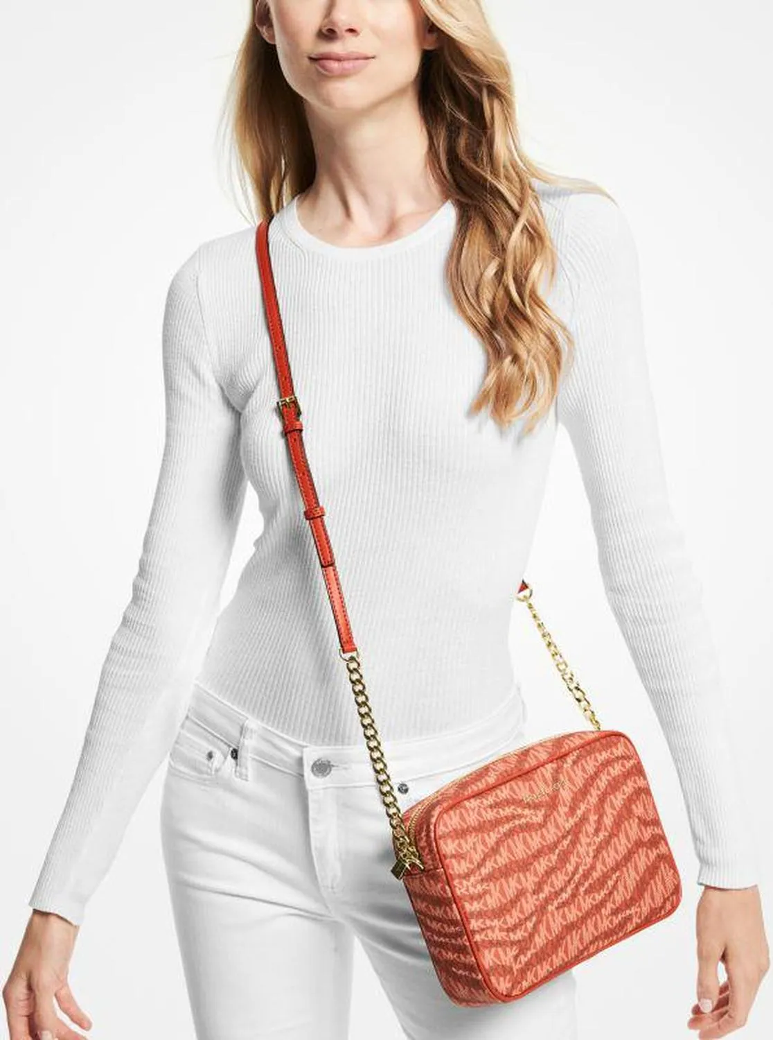 Jet Set Animal Print Logo Crossbody Bag