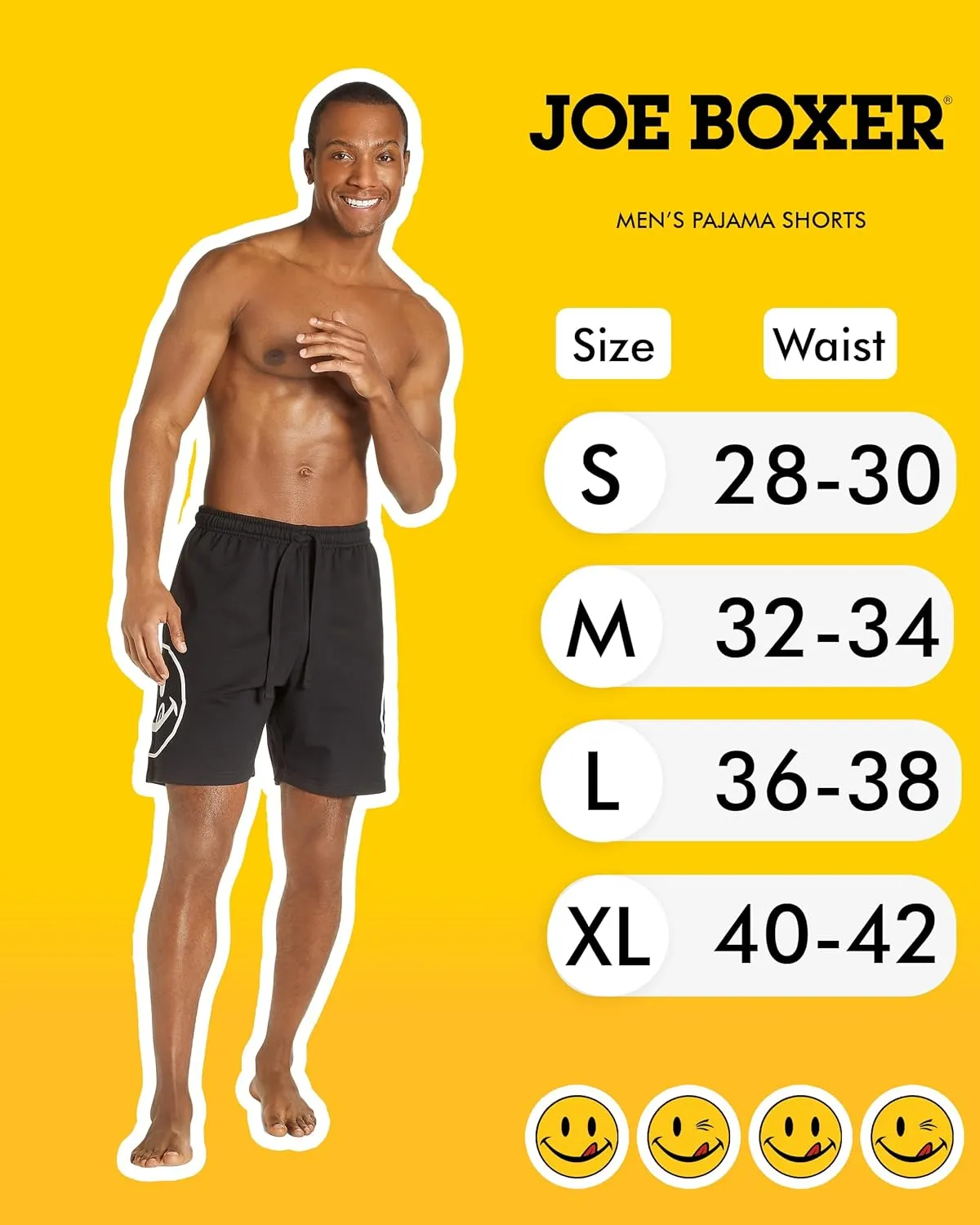 JOE BOXER French Terry Mens Pajama Shorts, Logo Print Mens Sleep Shorts Loungewear, Summer PJ Bottoms