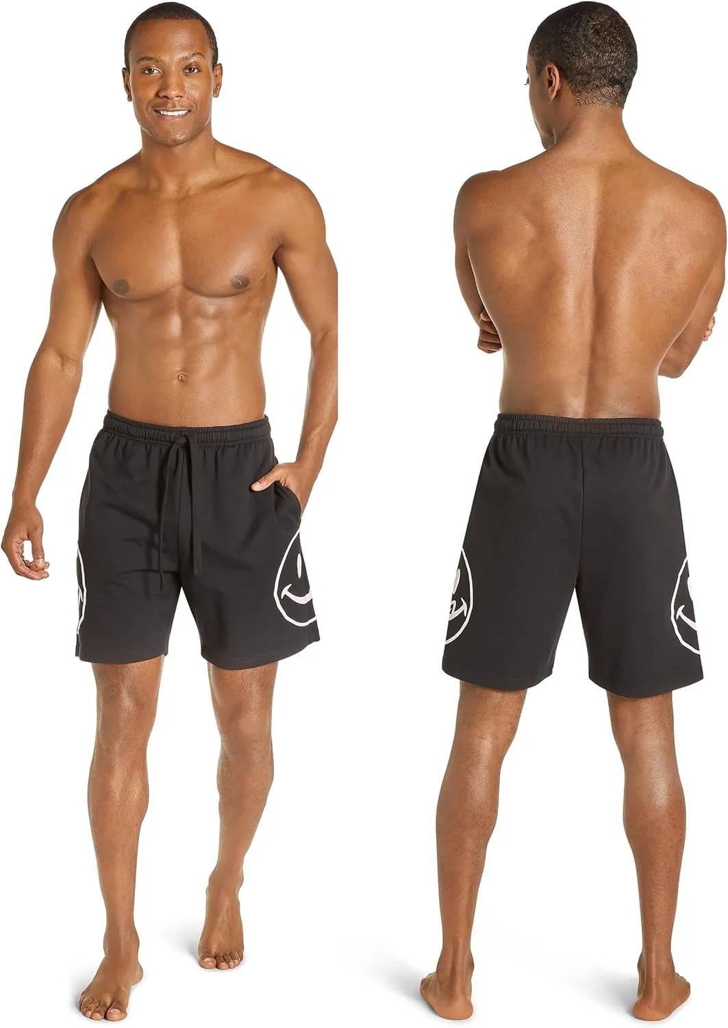 JOE BOXER French Terry Mens Pajama Shorts, Logo Print Mens Sleep Shorts Loungewear, Summer PJ Bottoms