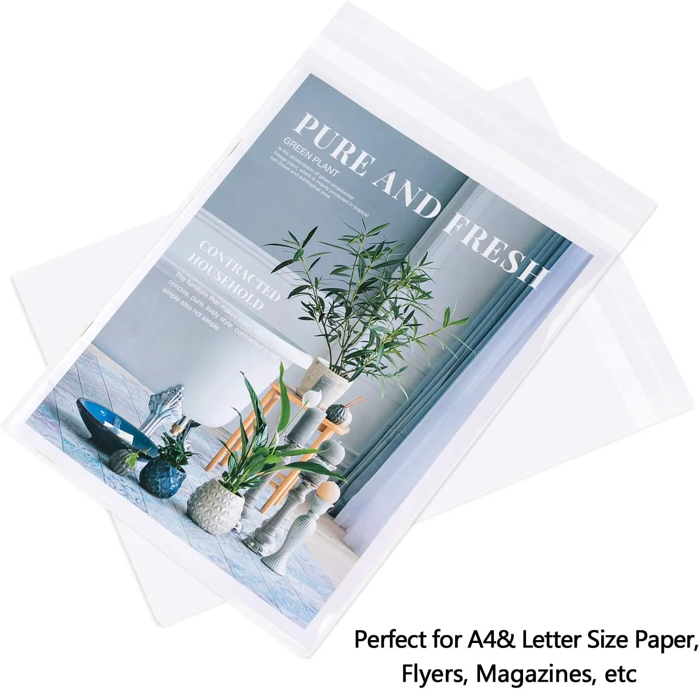 joybest 1000 Pcs - 9 x 12 Inch Clear Cello Cellophane Bags Self Sealing- 3.14 Mils Thick Cello Plastic Poly Bag Fits A4, Letter Sized Documents, Marketing Materials