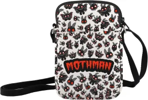 JXGZSO Mothman Cryptid Crossbody Bag Cryptozoology Gift Cryptid Creature Gift Mythical Mothman Monster Shoulder Bag