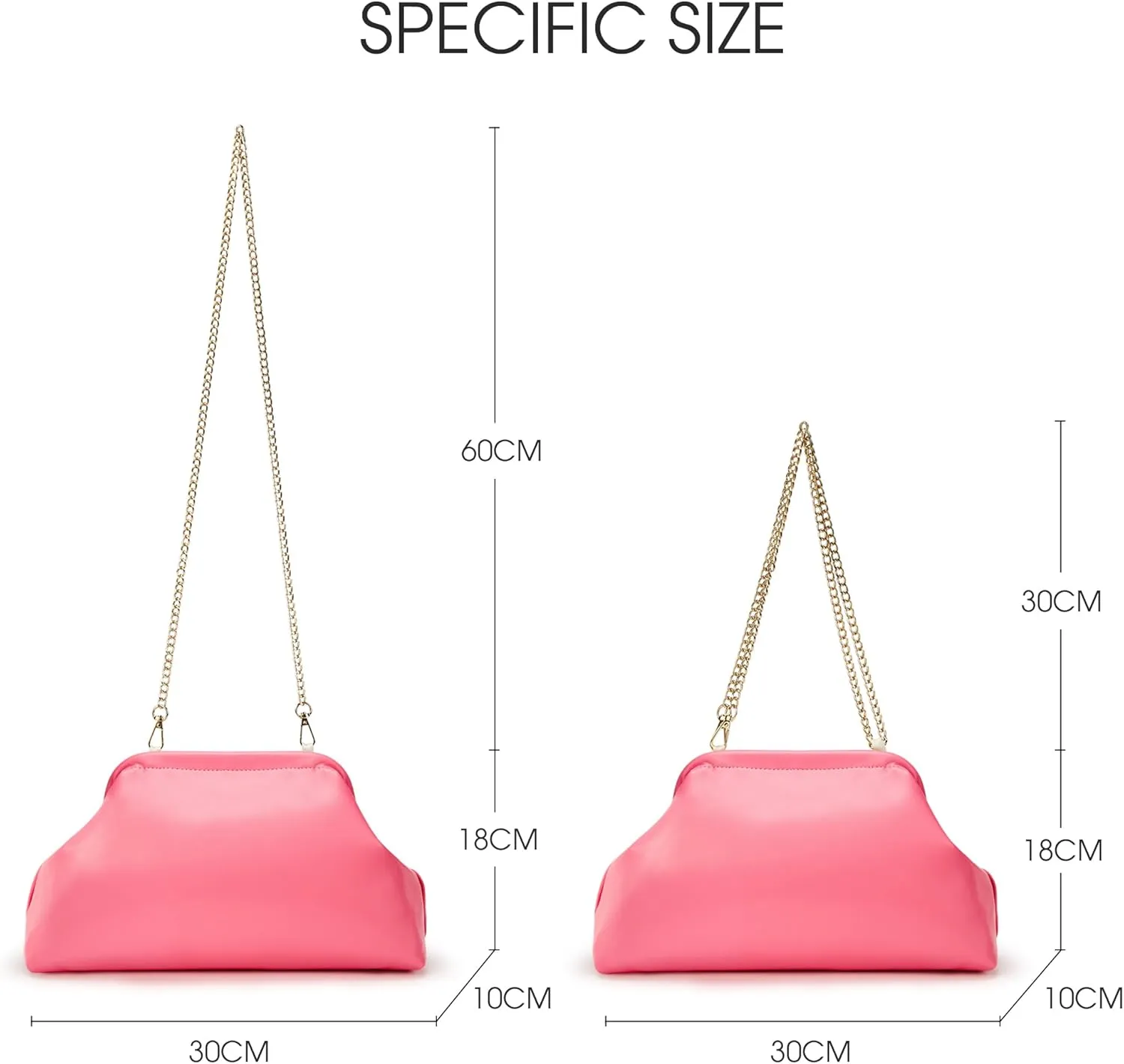 KALIDI Dumpling Crossbody Bag Soft Vegan Leather Evening Clutch for Women Wedding Purse Summer Soft Vegan Leather Handbag