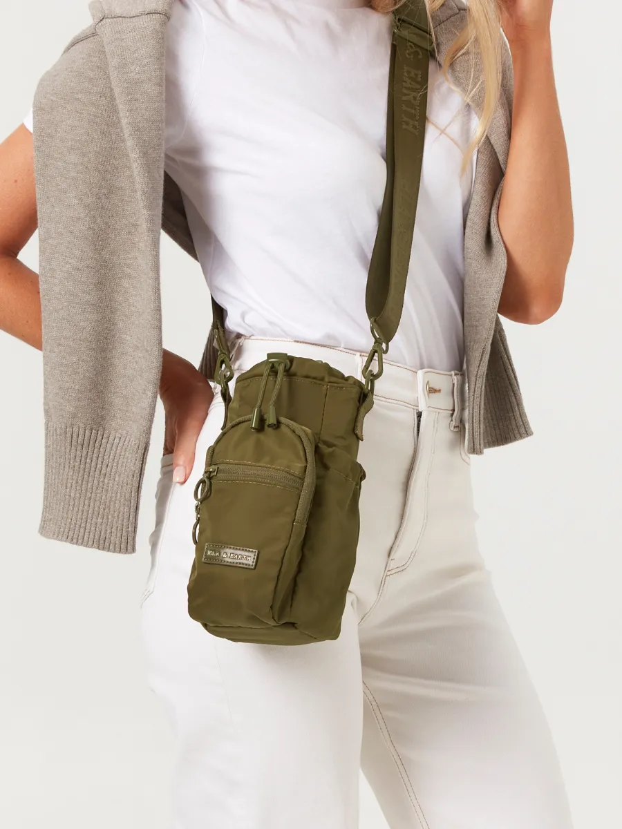 Khaki - Water Bottle Bag & 1 Litre Water Bottle Set