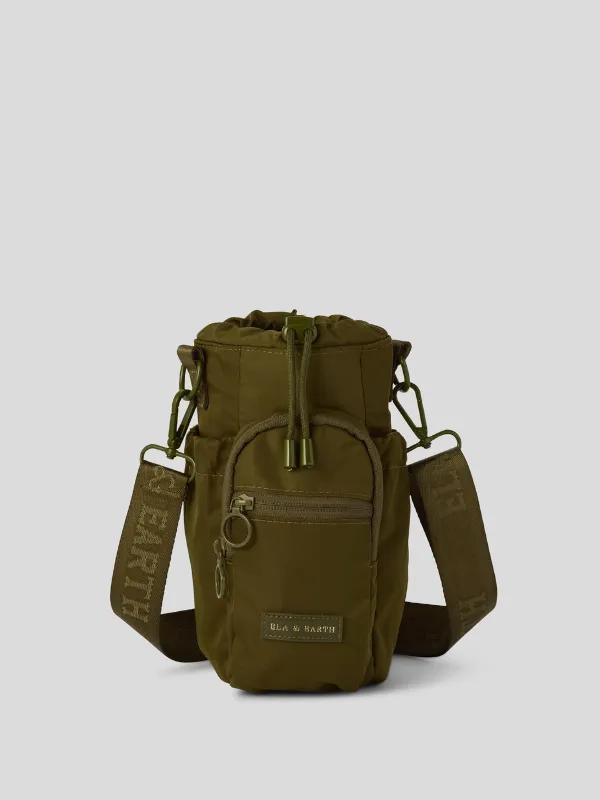 Khaki - Water Bottle Bag & 1 Litre Water Bottle Set