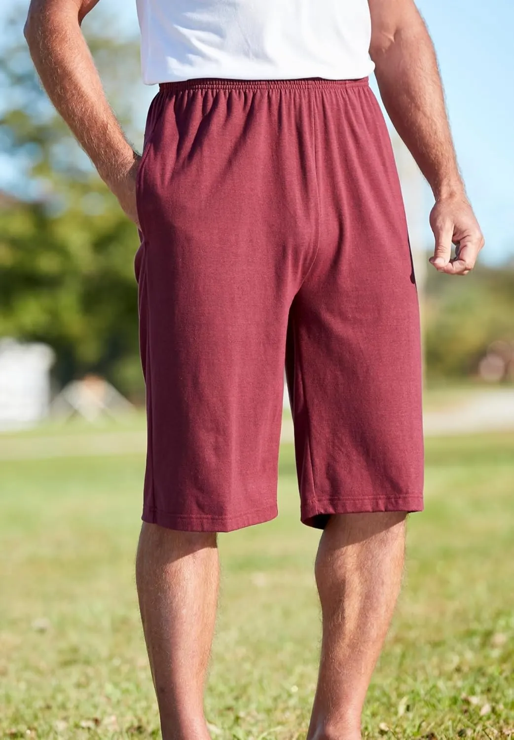 KingSize Men's Big & Tall Lightweight Extra Long Jersey Shorts