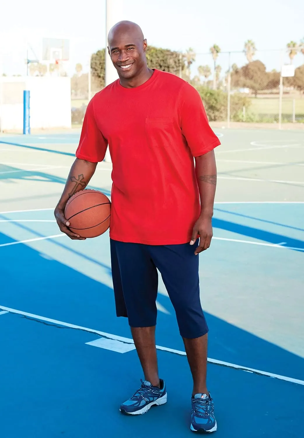 KingSize Men's Big & Tall Lightweight Extra Long Jersey Shorts