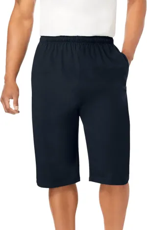KingSize Men's Big & Tall Lightweight Extra Long Jersey Shorts